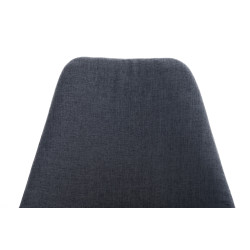 Silla De Comedor Pegleg Rund En Tela Gris oscuro,Nogal