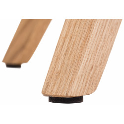 Silla De Comedor Pegleg Square En Tela Negro,Natural