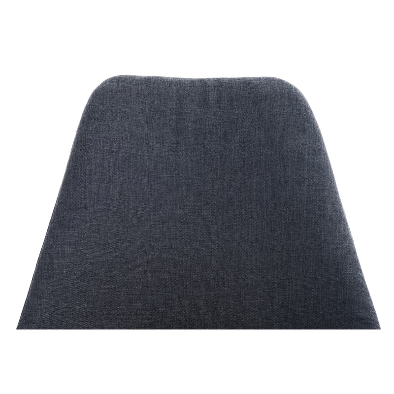 Silla De Comedor Pegleg Square En Tela Gris oscuro,Negro