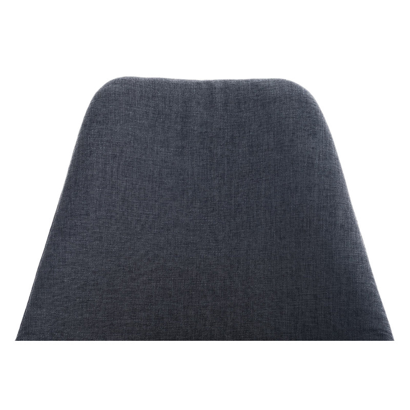 Silla De Comedor Pegleg Square En Tela Gris oscuro,Nogal