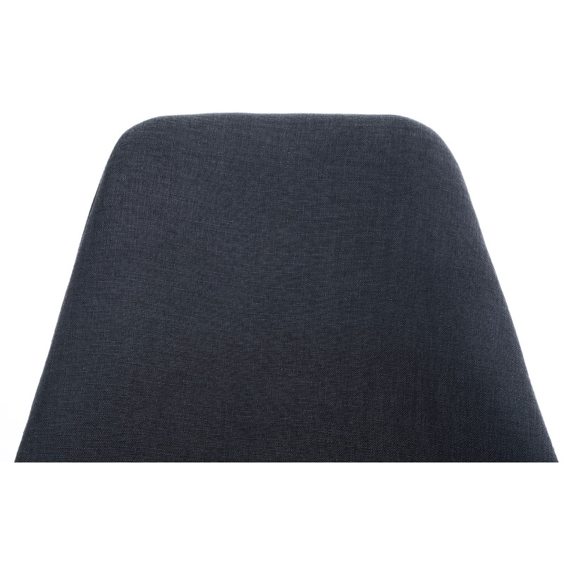 Silla De Comedor Pegleg Square En Tela Negro,Nogal