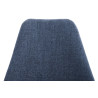 Silla De Comedor Pegleg Square En Tela Azul,Nogal