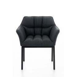 Sillón De Salón Octavia En Tela Gris oscuro,Negro