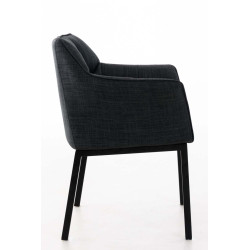 Sillón De Salón Octavia En Tela Gris oscuro,Negro