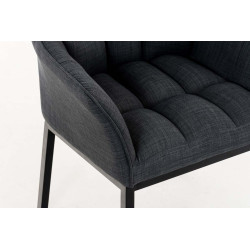 Sillón De Salón Octavia En Tela Gris oscuro,Negro