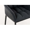 Sillón De Salón Octavia En Tela Gris oscuro,Negro