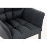 Sillón De Salón Octavia En Tela Gris oscuro,Negro