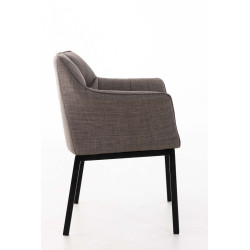 Sillón De Salón Octavia En Tela Gris,Negro