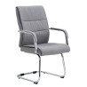 Silla Estilo Cantilever Sievert en Tela Gris claro