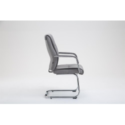 Silla Estilo Cantilever Sievert en Tela Gris claro