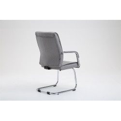 Silla Estilo Cantilever Sievert en Tela Gris claro