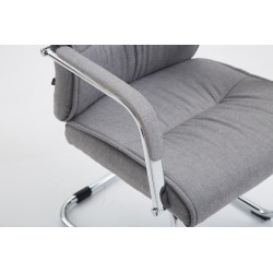 Silla Estilo Cantilever Sievert en Tela Gris claro