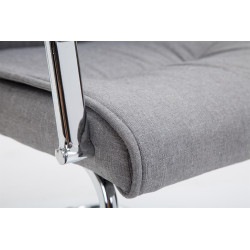 Silla Estilo Cantilever Sievert en Tela Gris claro