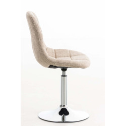 Silla Lounge Emil en Tela Crema