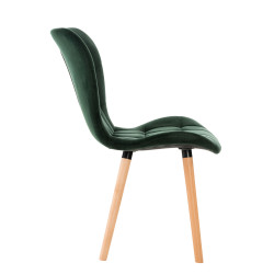 Silla Comedor Elda En Terciopelo Verde