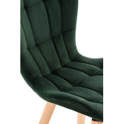 Silla Comedor Elda En Terciopelo Verde