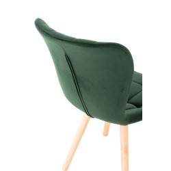 Silla Comedor Elda En Terciopelo Verde