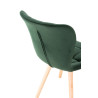 Silla Comedor Elda En Terciopelo Verde