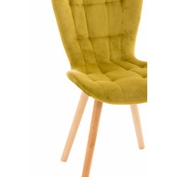 Silla Comedor Elda En Terciopelo Amarillo