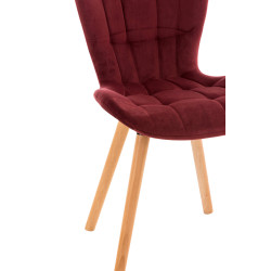 Silla Comedor Elda En Terciopelo Rojo