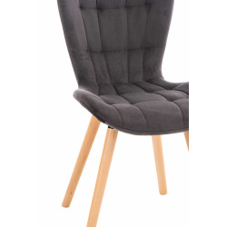 Silla Comedor Elda En Terciopelo Gris