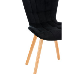 Silla Comedor Elda En Terciopelo Negro