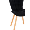 Silla Comedor Elda En Terciopelo Negro