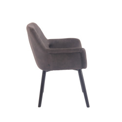 Silla Retro Cassidy Gris oscuro,Negro