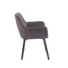 Silla Retro Cassidy Gris oscuro,Negro