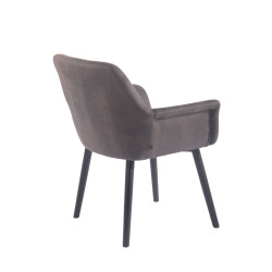 Silla Retro Cassidy Gris oscuro,Negro