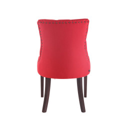 Silla De Comedor Aberdeen En Tela Rojo,Antiguo