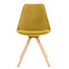 Silla en Terciopelo Pegleg Rund Natural,Amarillo