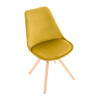 Silla en Terciopelo Pegleg Rund Natural,Amarillo