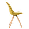 Silla en Terciopelo Pegleg Rund Natural,Amarillo