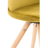 Silla en Terciopelo Pegleg Rund Natural,Amarillo