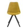 Silla en Terciopelo Pegleg Rund Negro,Amarillo