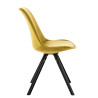 Silla en Terciopelo Pegleg Rund Negro,Amarillo