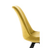 Silla en Terciopelo Pegleg Rund Negro,Amarillo