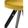 Silla en Terciopelo Pegleg Rund Negro,Amarillo