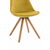 Silla en Terciopelo Pegleg Rund Nogal,Amarillo