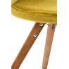 Silla en Terciopelo Pegleg Rund Nogal,Amarillo