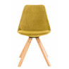 Silla en Terciopelo Pegleg Square Natural,Amarillo