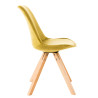 Silla en Terciopelo Pegleg Square Natural,Amarillo