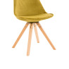 Silla en Terciopelo Pegleg Square Natural,Amarillo