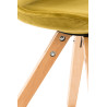 Silla en Terciopelo Pegleg Square Natural,Amarillo