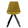 Silla en Terciopelo Pegleg Square Negro,Amarillo