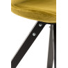 Silla en Terciopelo Pegleg Square Negro,Amarillo