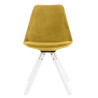 Silla en Terciopelo Pegleg Square Blanco,Amarillo