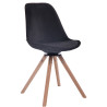 Silla Troyes Rund En Terciopelo Natural (roble),Negro