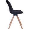 Silla Troyes Rund En Terciopelo Natural (roble),Negro